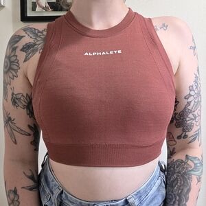 Alphalete Women's Burgundy Crop Top